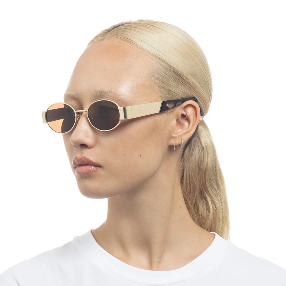 NWT AIRE Oval Gold/Tort Sunglasses “Mars” Style